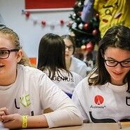 Children from Poland and Lithuania were setting a Guinness record