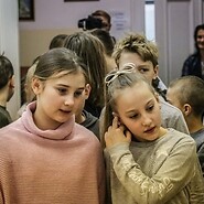 Children from Poland and Lithuania were setting a Guinness record