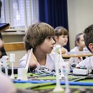 Children from Poland and Lithuania were setting a Guinness record