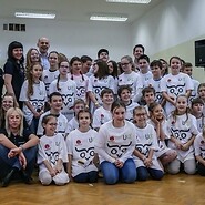 Children from Poland and Lithuania were setting a Guinness record