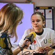 Children from Poland and Lithuania were setting a Guinness record