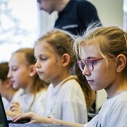 Children from Poland and Lithuania were setting a Guinness record