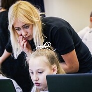 Children from Poland and Lithuania were setting a Guinness record