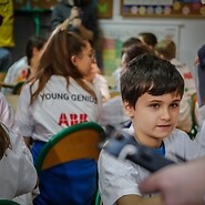 Children from Poland and Lithuania were setting a Guinness record