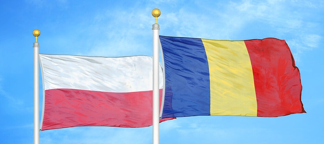 Flaga Polski i Rumunii