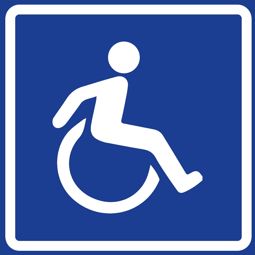 Piktogram przedstawiający osobę z niepełnosprawnością ruchomą