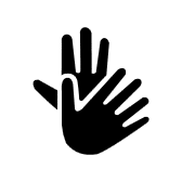 Dwie dłonie - symbol tłumaczenia w PJM